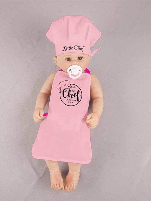 Little Chef Baby Pink Apron Costume for Babies and Kids