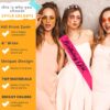 Shimmering Satin Birthday Queen Sash for Girls, Ladies - Image 2