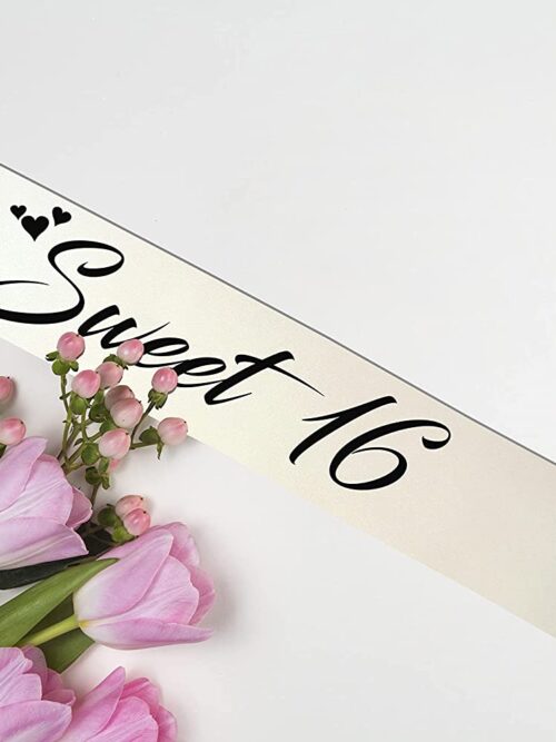 Sweet 16 Birthday Princess Sash for Girls