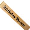 Shimmering Satin Birthday Queen Sash for Girls, Ladies - Image 3