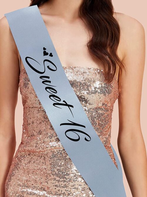 Sweet 16 Birthday Princess Sash for Girls