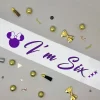 Kids Satin Birthday Sash ( Purple Writing ) - Image 5