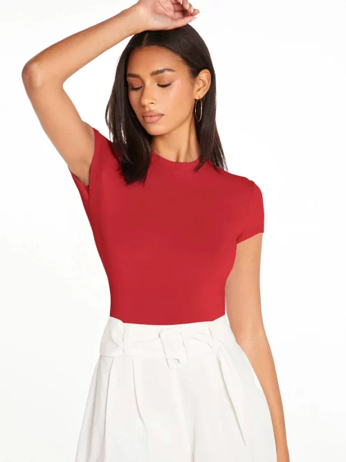 Adorable Fitted Top for Girls ( Red )