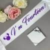 Kids Satin B'day Sash ( Purple Writing ) - Image 3