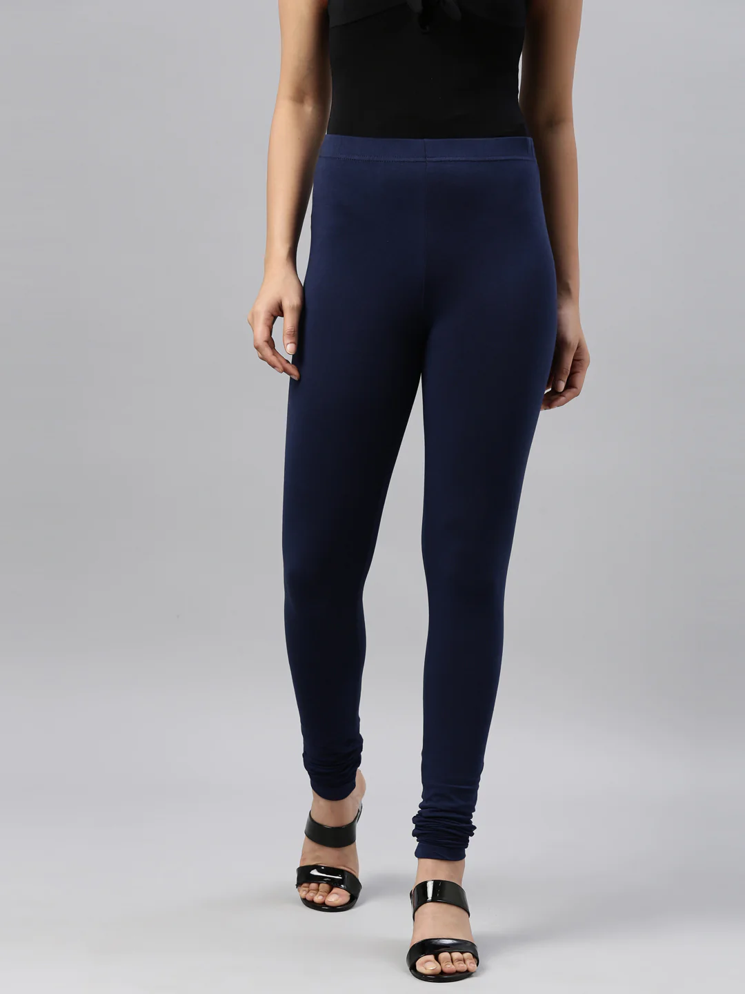 Buy online Blue Cotton And Spandex Churidar Leggings from Capris & Leggings  for Women by Frenchtrendz for ₹849 at 66% off | 2024 Limeroad.com
