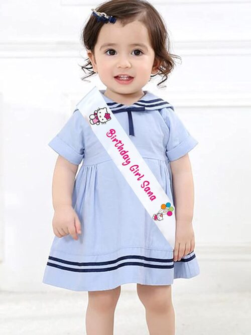 Customize Kitty Birthday Sash for Girls