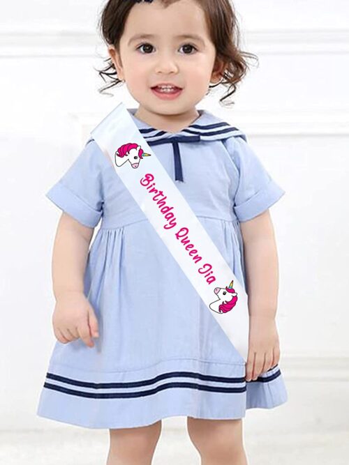 Customize Unicorn Birthday Sash for Girls