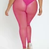 Pink Mesh Sexy and Adorable High Waist Legging Without Panty - Image 2