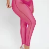 Pink Mesh Sexy and Adorable High Waist Legging Without Panty - Image 4