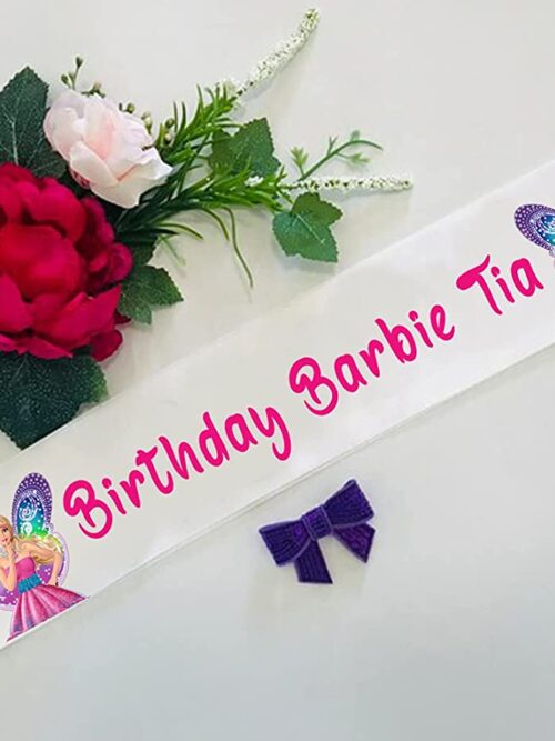 Customize Barbie Birthday Sash for Girls