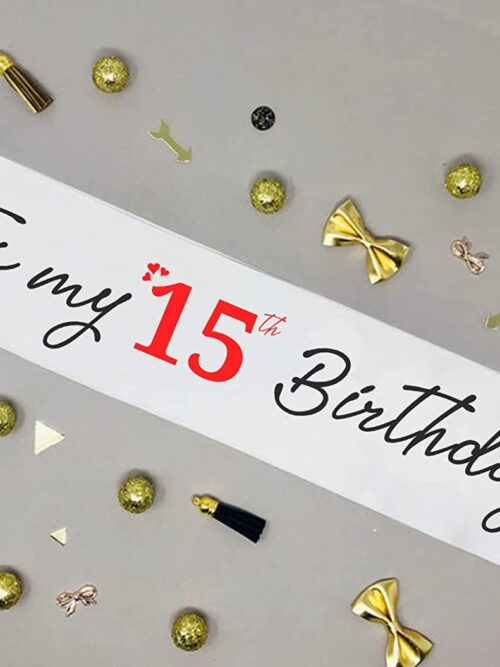 Cute and Beautiful 15th Birthday Sash