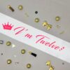 Cute White 12th Birthday Sash for Kids Turning 12 - Image 2