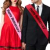 Satin Happy Anniversary Sash Combo for Married Couples - Image 4