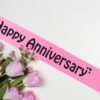 Satin Happy Anniversary Sash Combo for Married Couples - Image 2