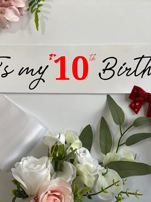 Cute and Beautiful 10th Birthday Sash