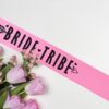 Team Bride and Bride to be Party Sashes ( White & Pink ) - Image 3