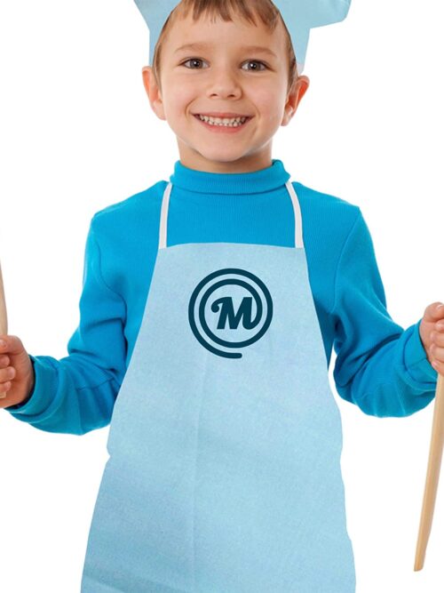 Sky blue Kids Chef Apron and Cap for Fun and Activity