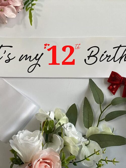 Cute and Beautiful 12th Birthday Sash