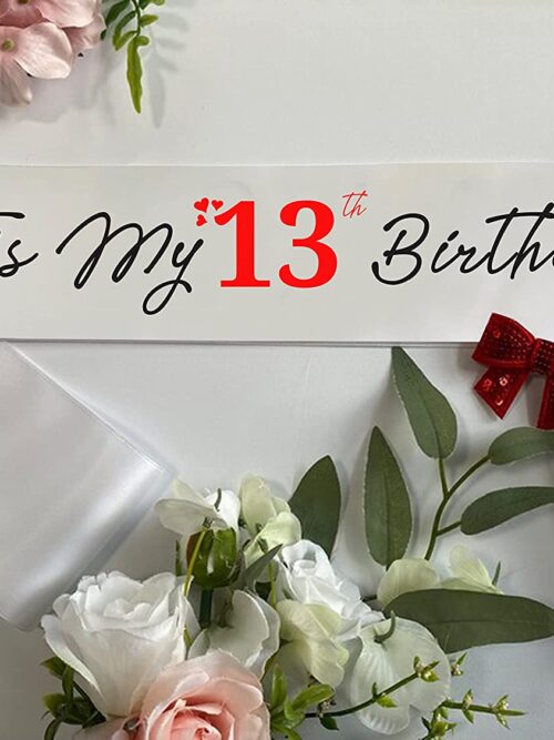 Cute and Beautiful 13th Birthday Sash