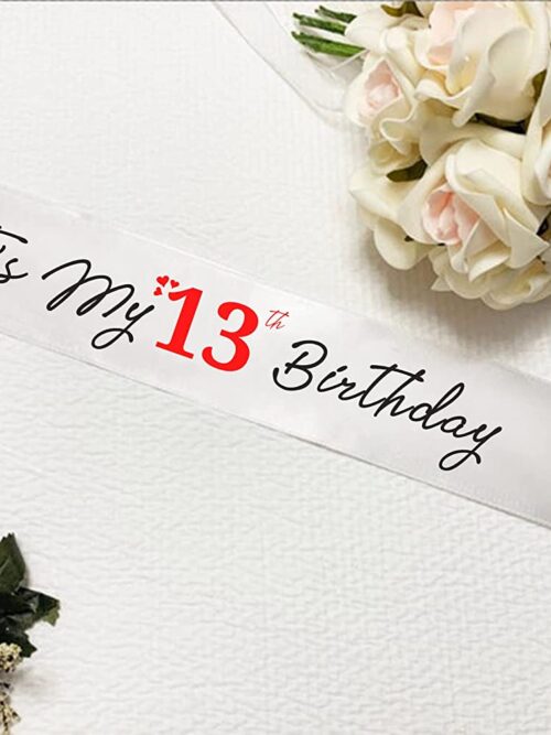 Cute and Beautiful 13th Birthday Sash