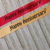 Satin Happy Anniversary Sash Combo for Married Couples ( Golden & Red )