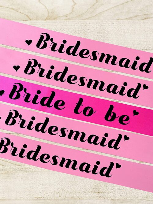 Team Bride and Bride to be Party Sashes ( Pink & Magenta )