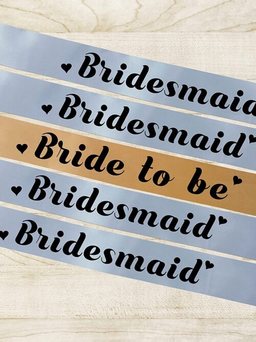 Team Bride and Bride to be Party Sashes ( Golden & Silver )