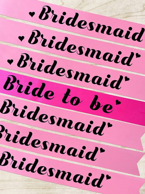 Team Bride and Bride to be Party Sashes ( Pink & Magenta )