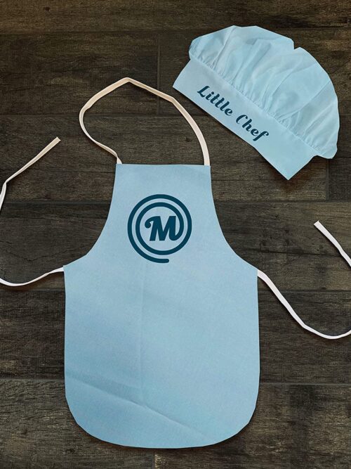 Sky blue Kids Chef Apron and Cap for Fun and Activity