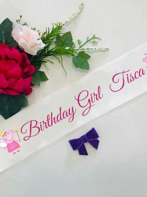 Customize Peppa Pig Birthday Sash for Girls