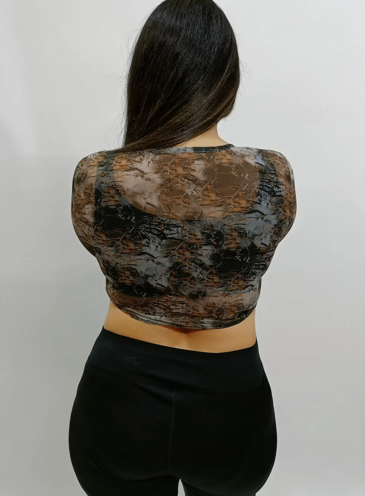 Girls Semi – Opaque Camouflage Crop Top8