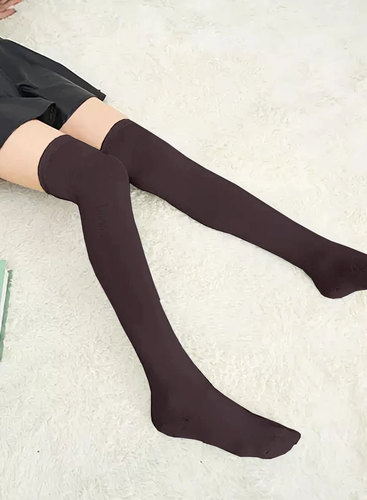 Brown Black Girls and Women's Thigh High Socks ( Free Size )2