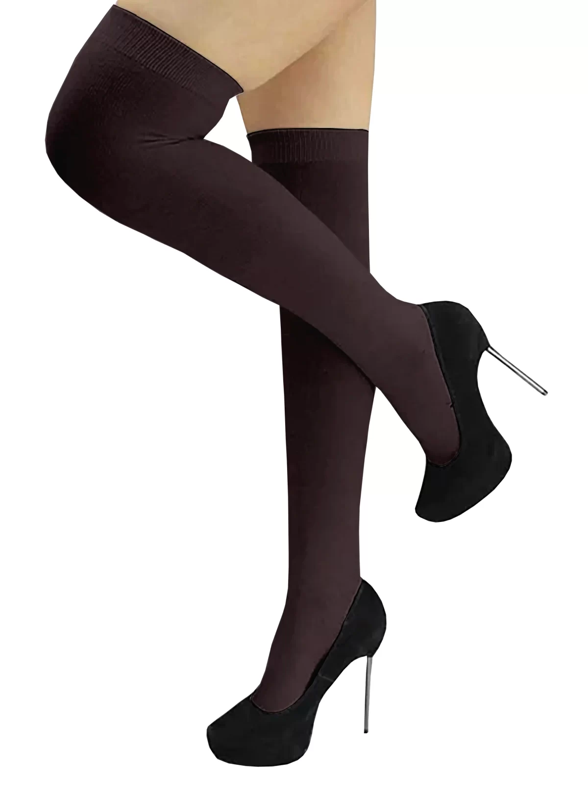 Brown Black Girls and Women's Thigh High Socks ( Free Size )3