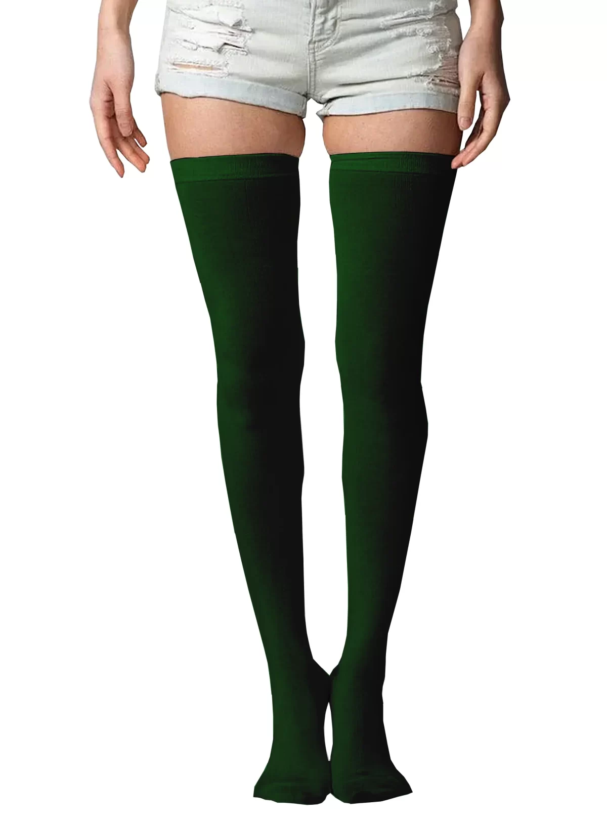 Green Girls and Women's Thigh High Socks ( Free Size )3