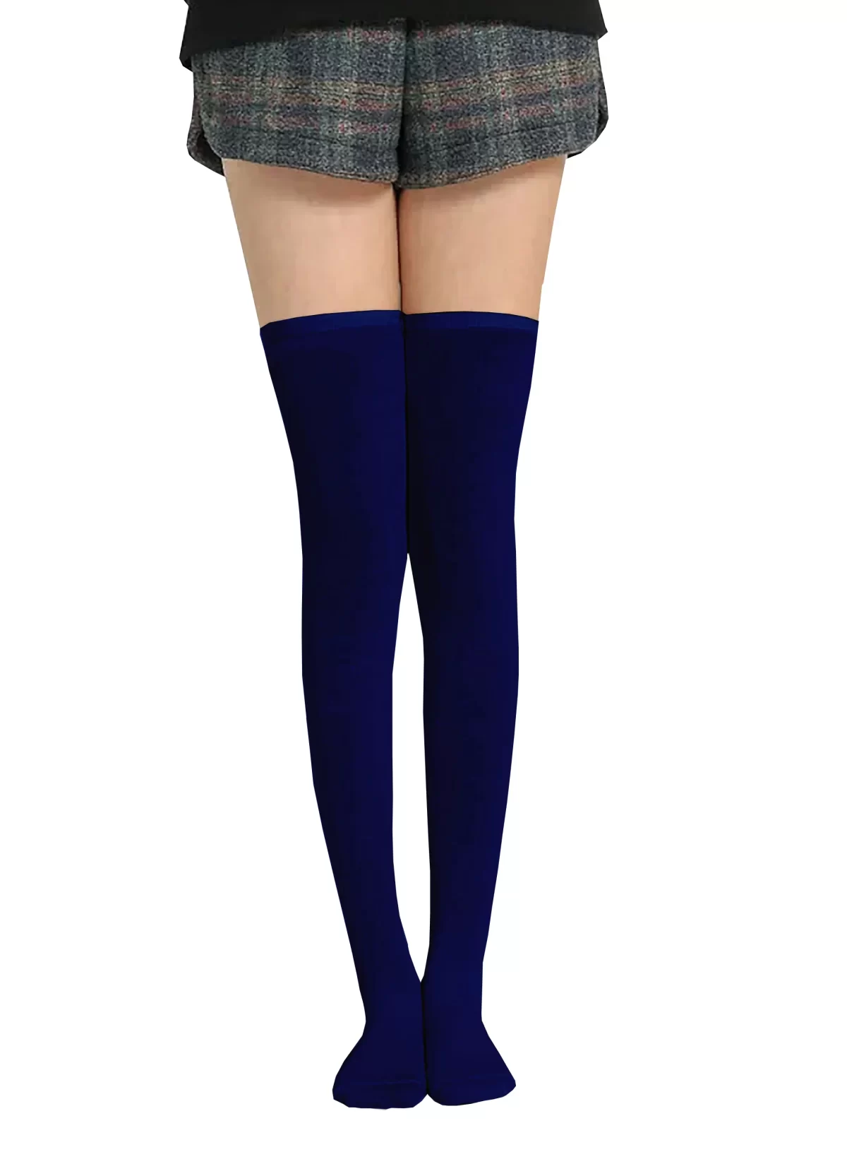 Navy Blue Girls and Women's Thigh High Socks ( Free Size )1