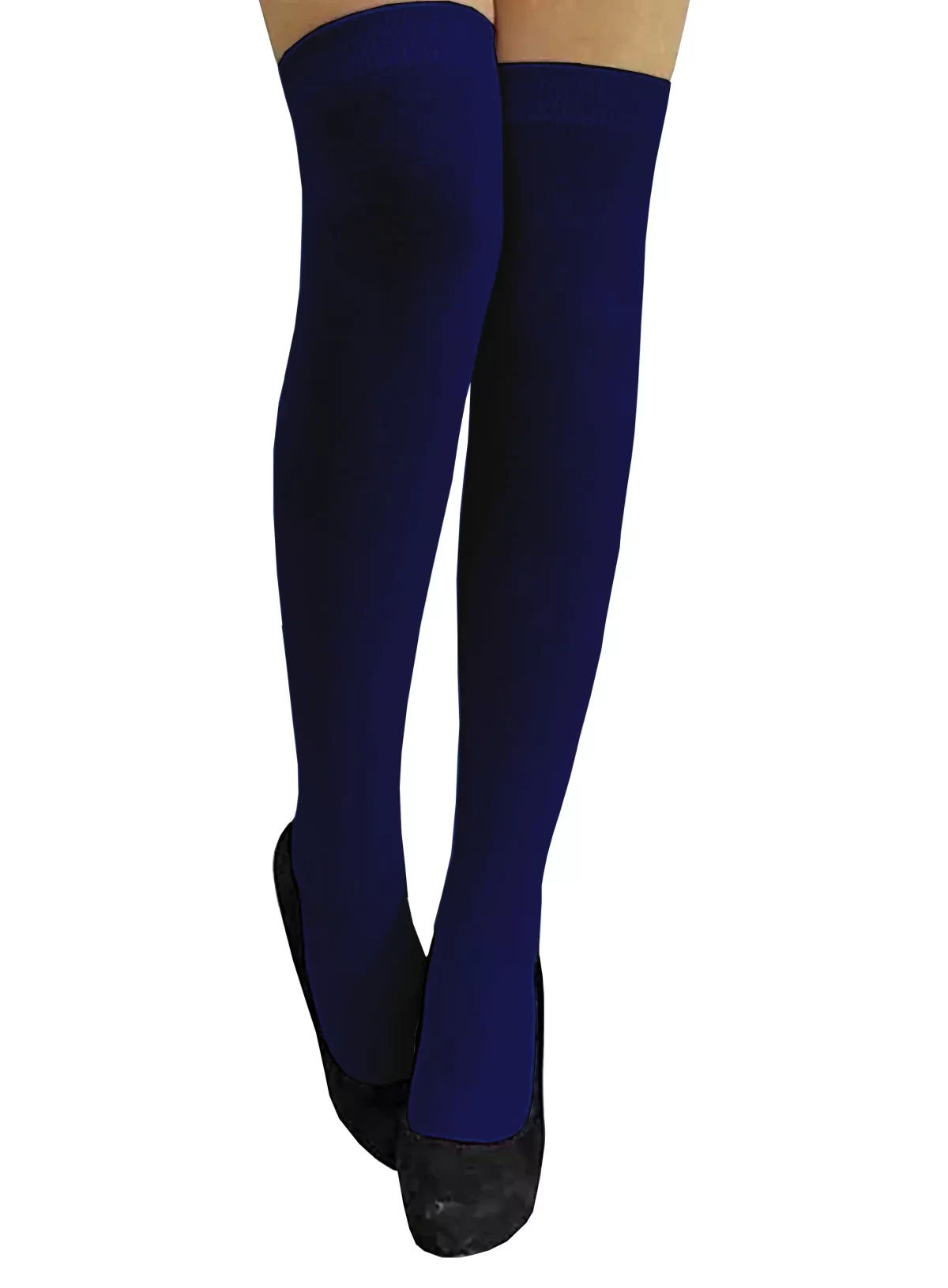 Navy Blue Girls and Women's Thigh High Socks ( Free Size )2
