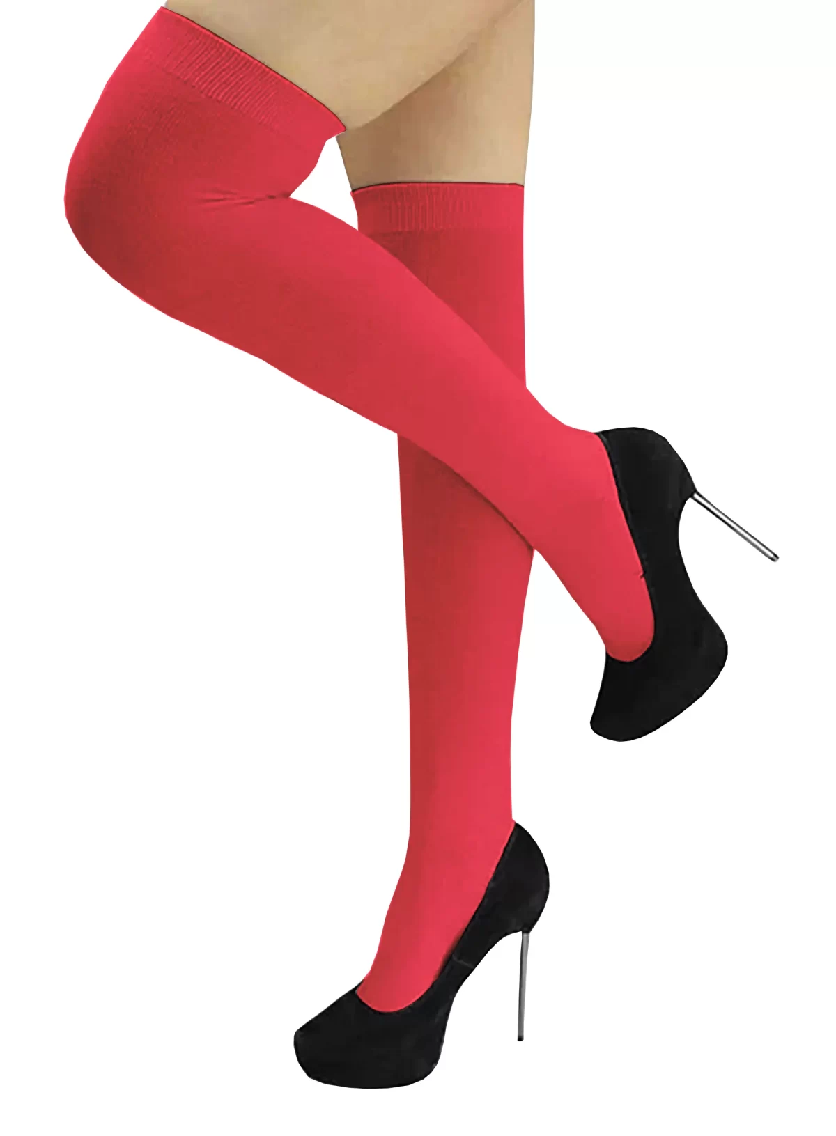 Red Girls and Women's Thigh High Stocking/Socks ( Free Size )3
