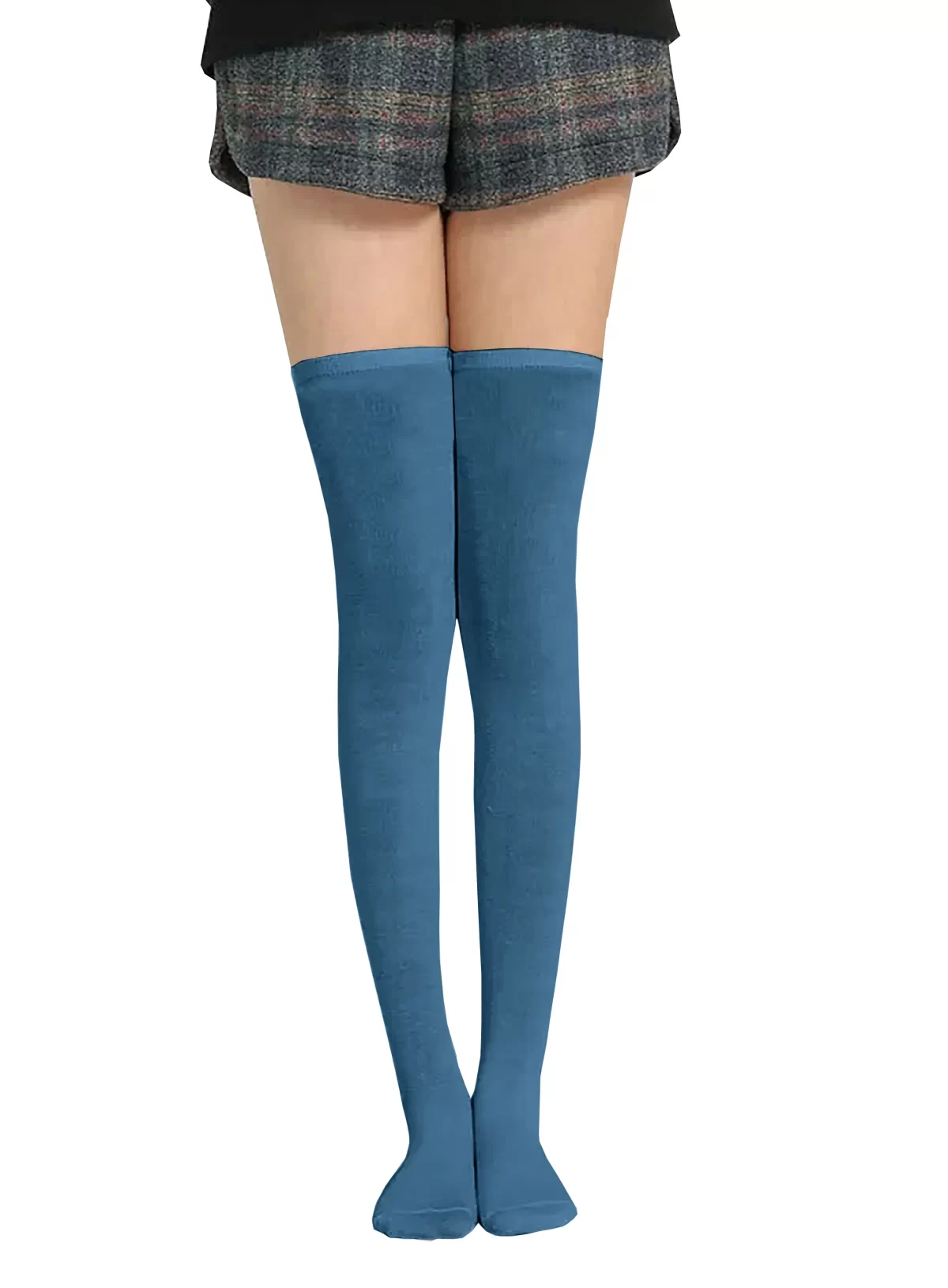 Steel Blue Girls and Women's Thigh High Stocking/Socks ( Free Size )1